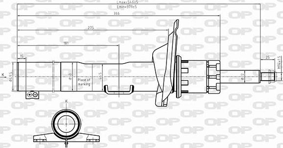 Open Parts SAB8640.31 - Амортизатор autozip.com.ua