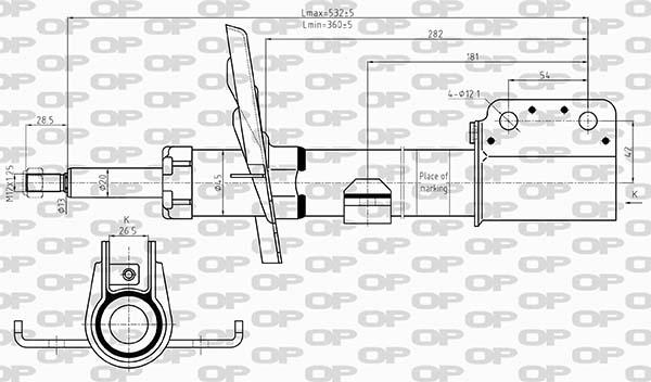 Open Parts SAB8603.31 - Амортизатор autozip.com.ua