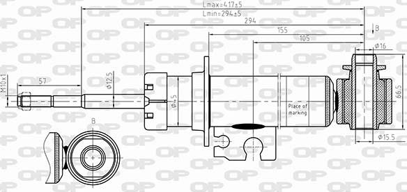 Open Parts SAB8632.32 - Амортизатор autozip.com.ua