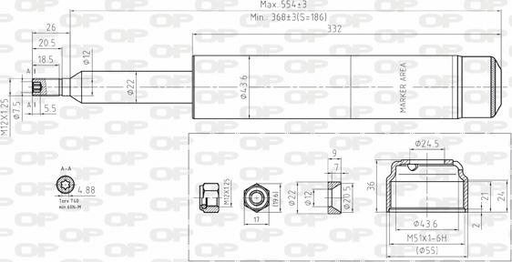 Open Parts SAB8095.11 - Амортизатор autozip.com.ua
