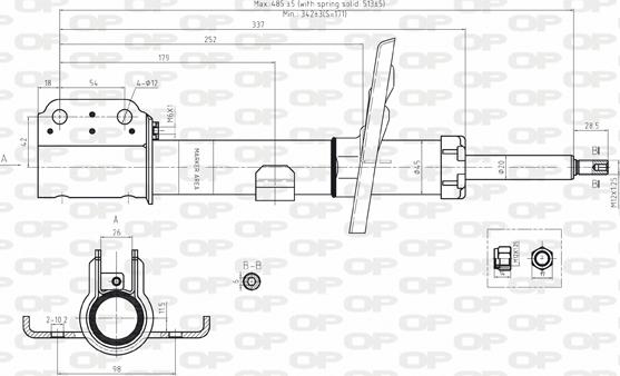 Open Parts SAB8090.31 - Амортизатор autozip.com.ua