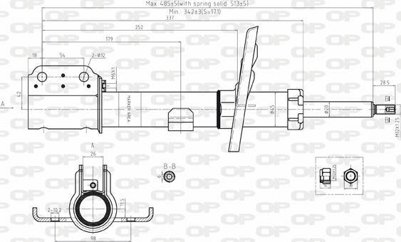 Open Parts SAB8092.11 - Амортизатор autozip.com.ua