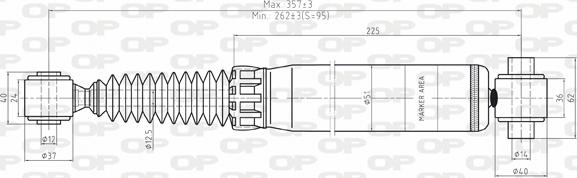 Open Parts SAB8043.32 - Амортизатор autozip.com.ua