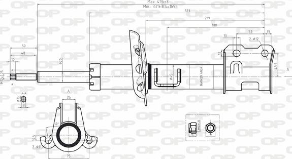 Open Parts SAB8054.31 - Амортизатор autozip.com.ua