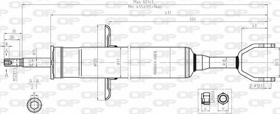 Open Parts SAB8056.31 - Амортизатор autozip.com.ua