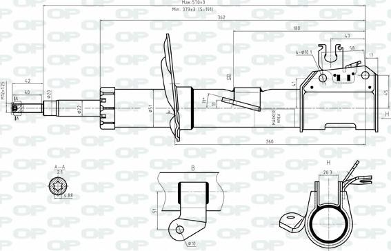 Open Parts SAB8053.31 - Амортизатор autozip.com.ua