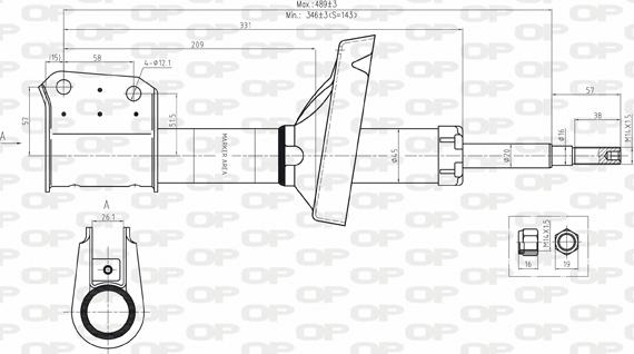 Open Parts SAB8069.11 - Амортизатор autozip.com.ua