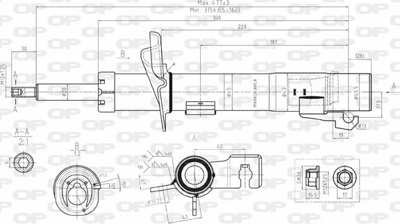 Open Parts SAB8066.31 - Амортизатор autozip.com.ua