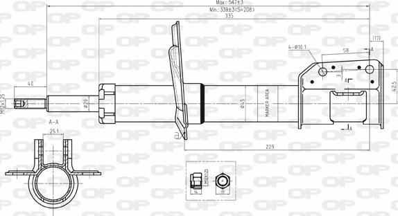 Open Parts SAB8001.31 - Амортизатор autozip.com.ua