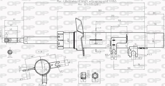 Open Parts SAB8015.31 - Амортизатор autozip.com.ua