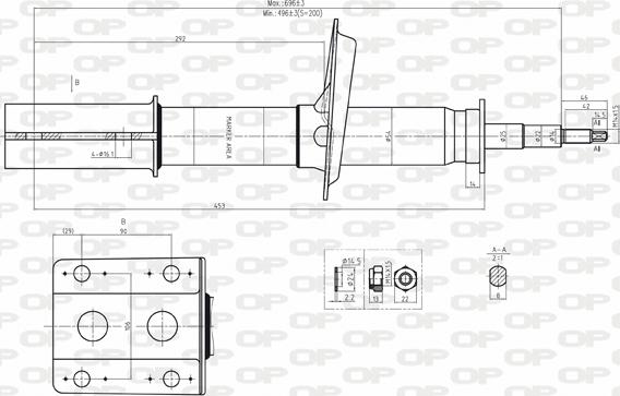 Open Parts SAB8039.11 - Амортизатор autozip.com.ua