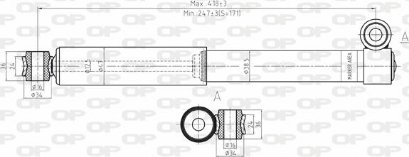 Open Parts SAB8031.32 - Амортизатор autozip.com.ua