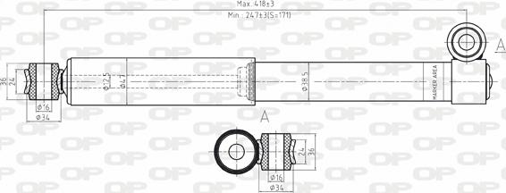 Open Parts SAB8033.12 - Амортизатор autozip.com.ua