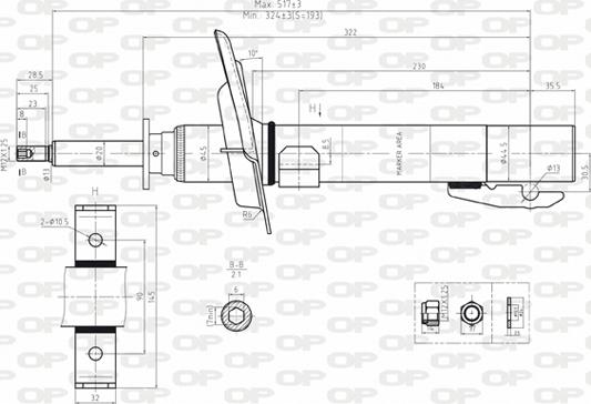 Open Parts SAB8071.31 - Амортизатор autozip.com.ua