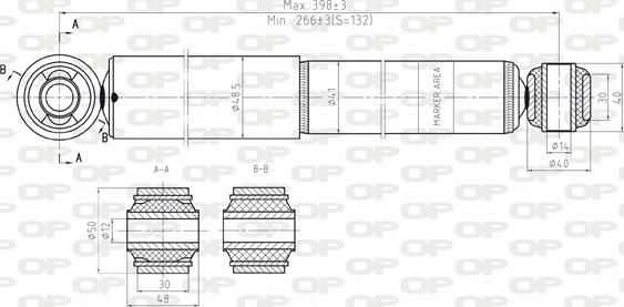 Open Parts SAB8141.32 - Амортизатор autozip.com.ua