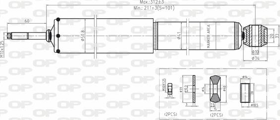 Open Parts SAB8148.11 - Амортизатор autozip.com.ua