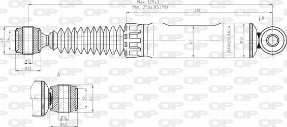 Open Parts SAB8143.12 - Амортизатор autozip.com.ua