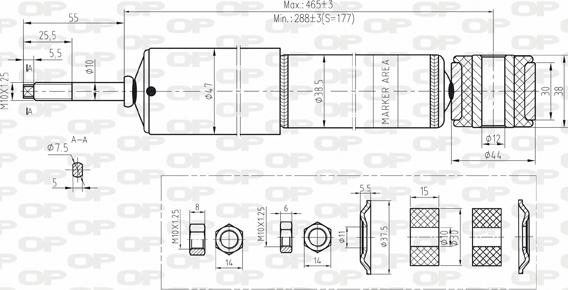 Open Parts SAB8158.32 - Амортизатор autozip.com.ua