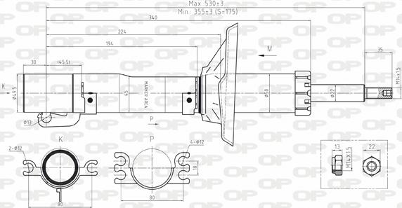 Open Parts SAB8164.31 - Амортизатор autozip.com.ua