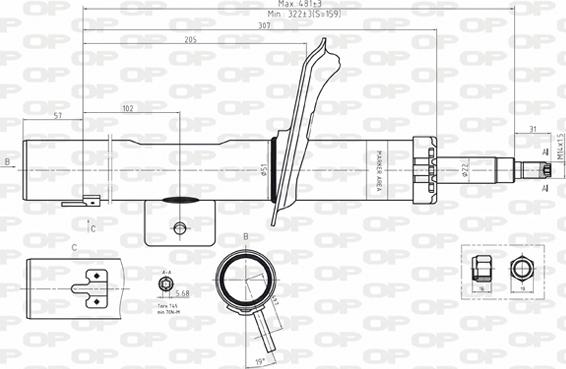 Open Parts SAB8165.31 - Амортизатор autozip.com.ua