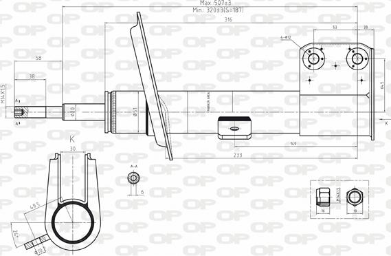 Open Parts SAB8166.31 - Амортизатор autozip.com.ua