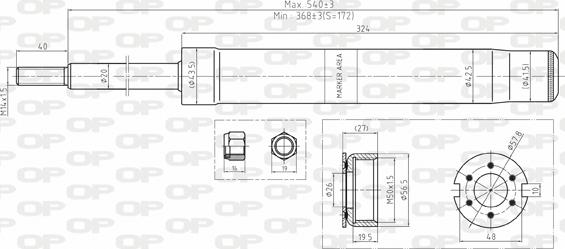 Open Parts SAB8161.31 - Амортизатор autozip.com.ua