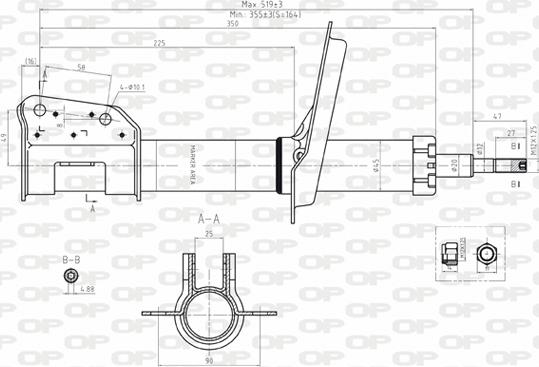 Open Parts SAB8119.31 - Амортизатор autozip.com.ua