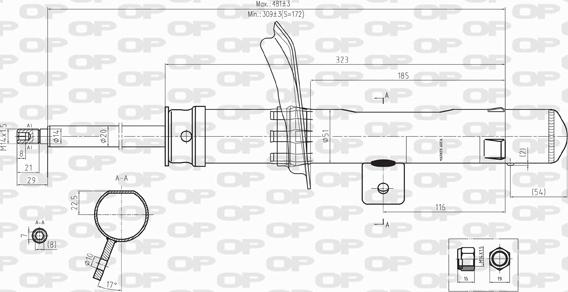 Open Parts SAB8110.31 - Амортизатор autozip.com.ua