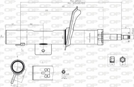 Open Parts SAB8184.31 - Амортизатор autozip.com.ua