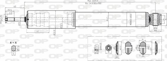 Open Parts SAB8188.12 - Амортизатор autozip.com.ua