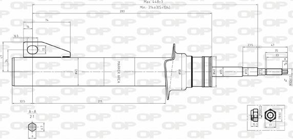 Open Parts SAB8131.31 - Амортизатор autozip.com.ua