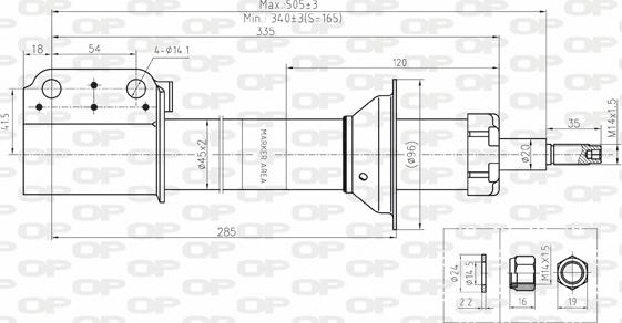 Open Parts SAB8128.31 - Амортизатор autozip.com.ua