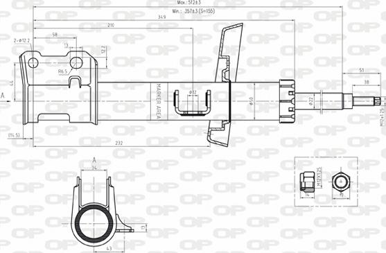 Open Parts SAB8123.31 - Амортизатор autozip.com.ua