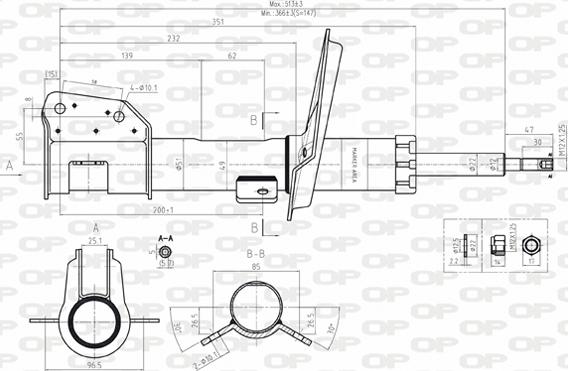 Open Parts SAB8127.31 - Амортизатор autozip.com.ua