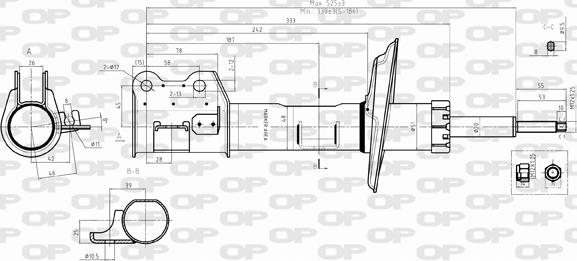 Open Parts SAB8393.31 - Амортизатор autozip.com.ua