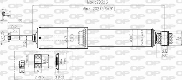 Open Parts SAB8356.11 - Амортизатор autozip.com.ua