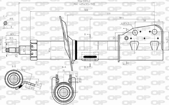 Open Parts SAB8351.31 - Амортизатор autozip.com.ua