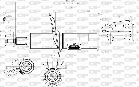 Open Parts SAB8352.31 - Амортизатор autozip.com.ua