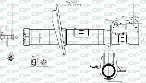 Open Parts SAB8364.31 - Амортизатор autozip.com.ua