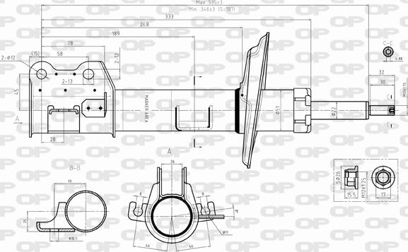 Open Parts SAB8300.31 - Амортизатор autozip.com.ua