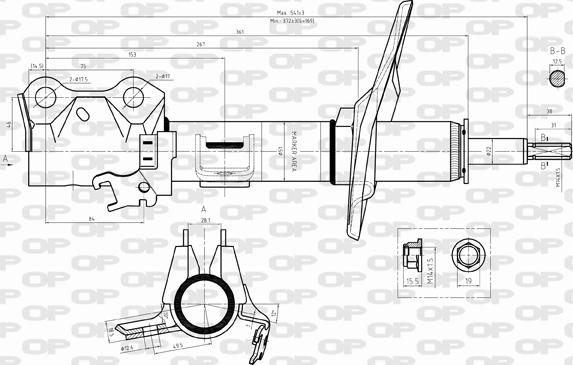 Open Parts SAB8313.31 - Амортизатор autozip.com.ua