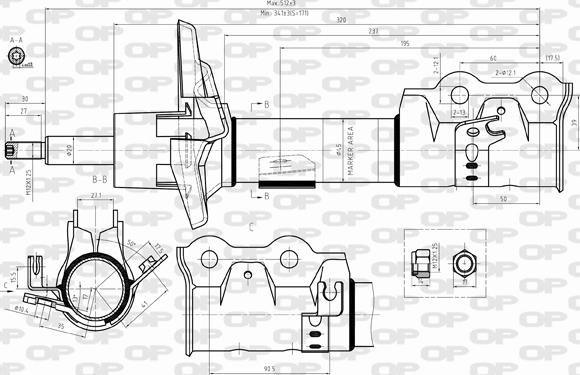 Open Parts SAB8312.31 - Амортизатор autozip.com.ua