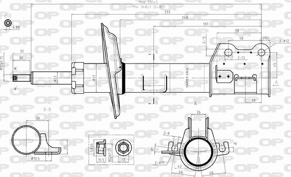 Open Parts SAB8299.31 - Амортизатор autozip.com.ua