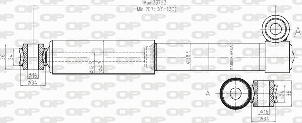 Open Parts SAB8250.12 - Амортизатор autozip.com.ua