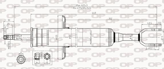 Open Parts SAB8258.31 - Амортизатор autozip.com.ua