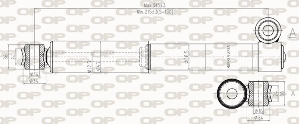 Open Parts SAB8253.32 - Амортизатор autozip.com.ua