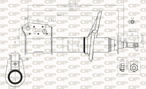 Open Parts SAB8257.31 - Амортизатор autozip.com.ua