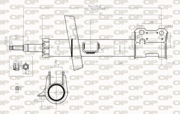 Open Parts SAB8268.31 - Амортизатор autozip.com.ua