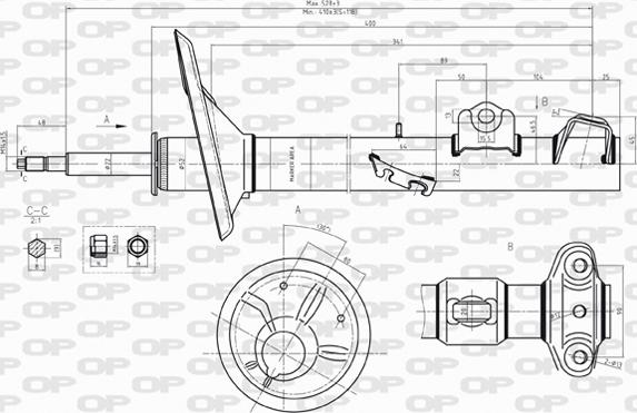 Open Parts SAB8214.31 - Амортизатор autozip.com.ua