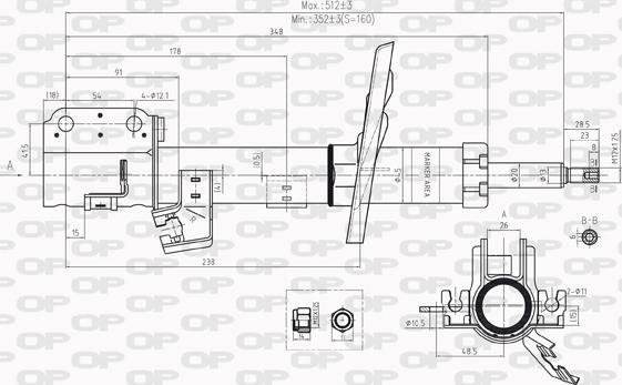 Open Parts SAB8220.31 - Амортизатор autozip.com.ua